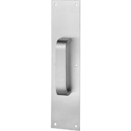 YALE COMMERCIAL Rockwood Pull Plate, 4"L x 16"H x 3/8, Satin Stainless Steel, 6" CTC 85767